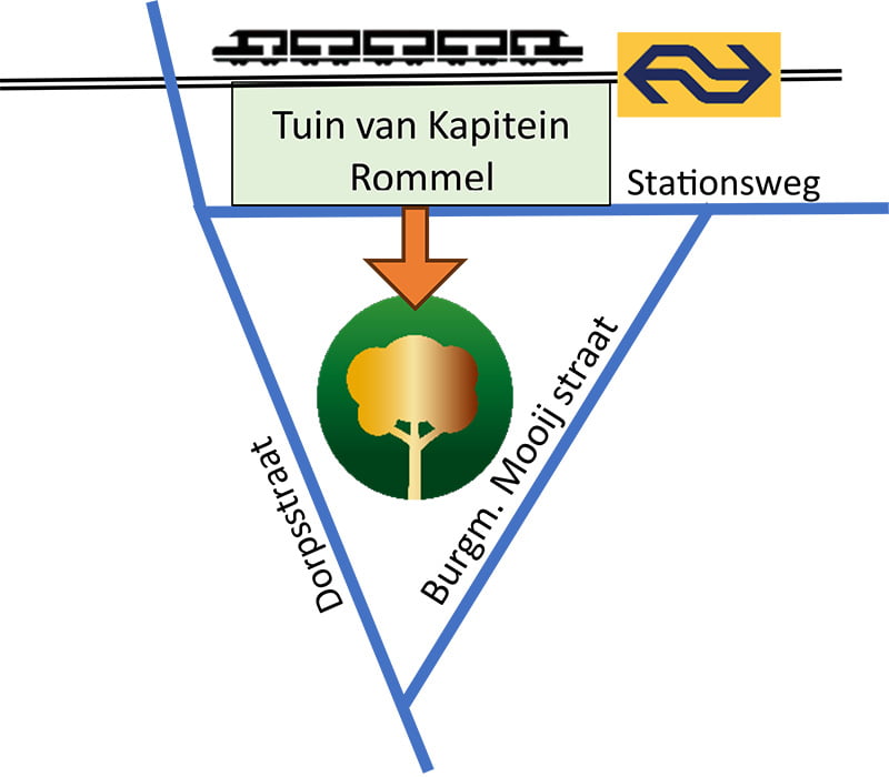 Routekaartje Tuin van Kapitein Rommel